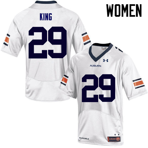 Women Auburn Tigers #29 Brandon King College Football Jerseys Sale-White - Click Image to Close